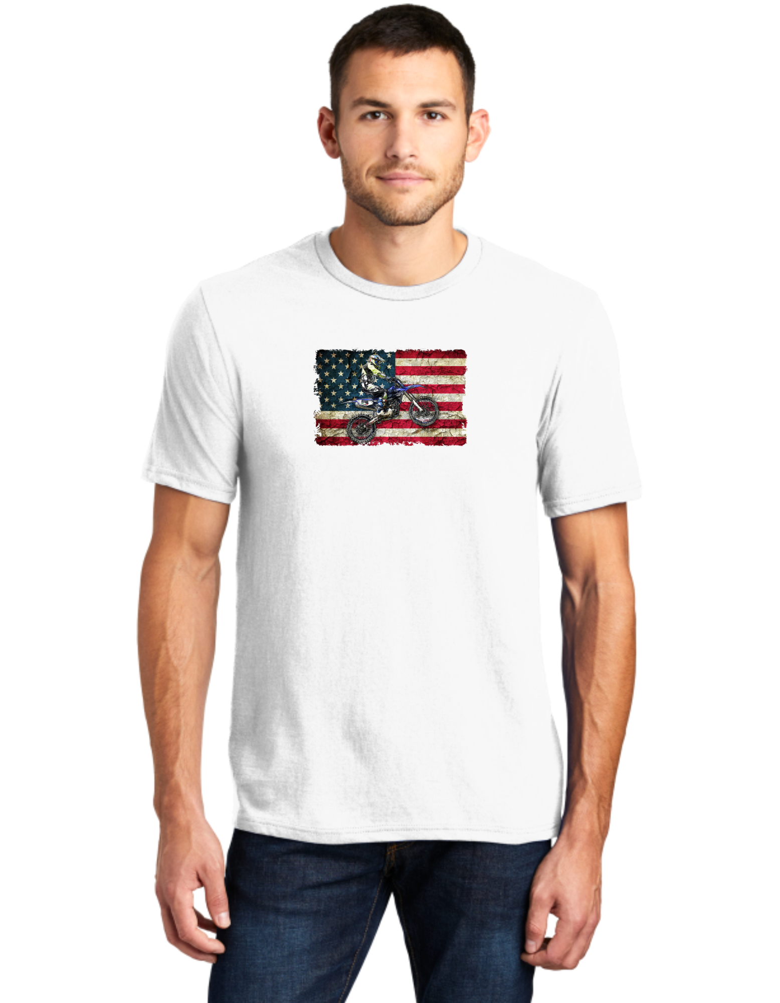 Motocross American Flag