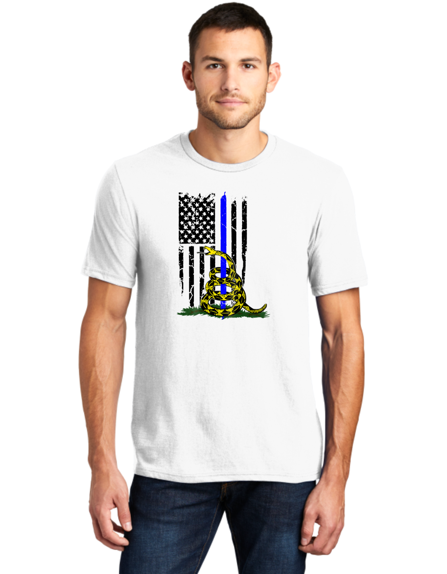 Don't Tread On Me Blue Line Flag