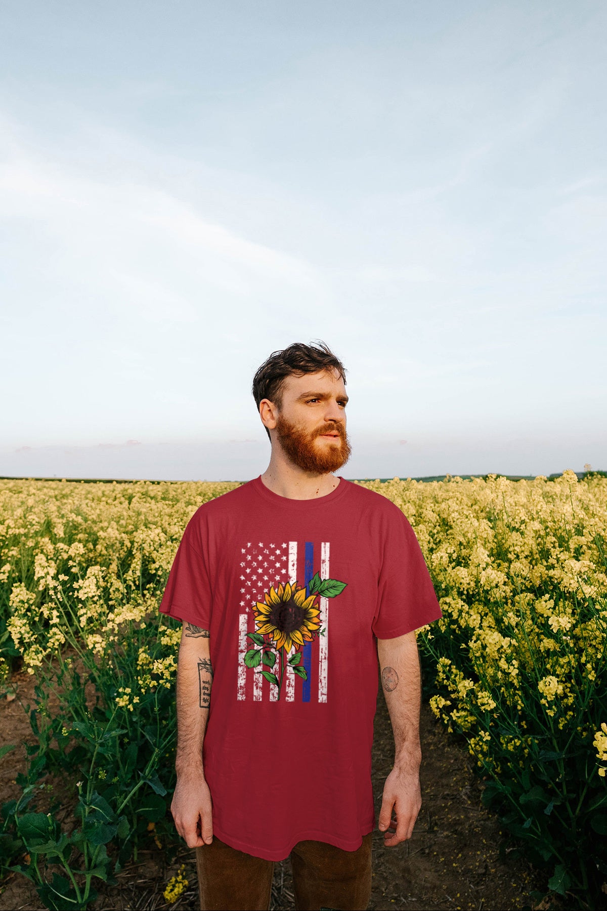 Sunflower Blue Line Flag