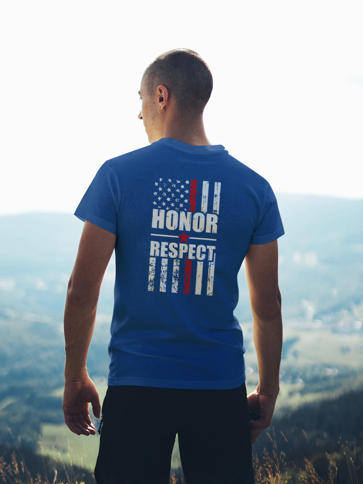 Honor Respect Red Line Flag