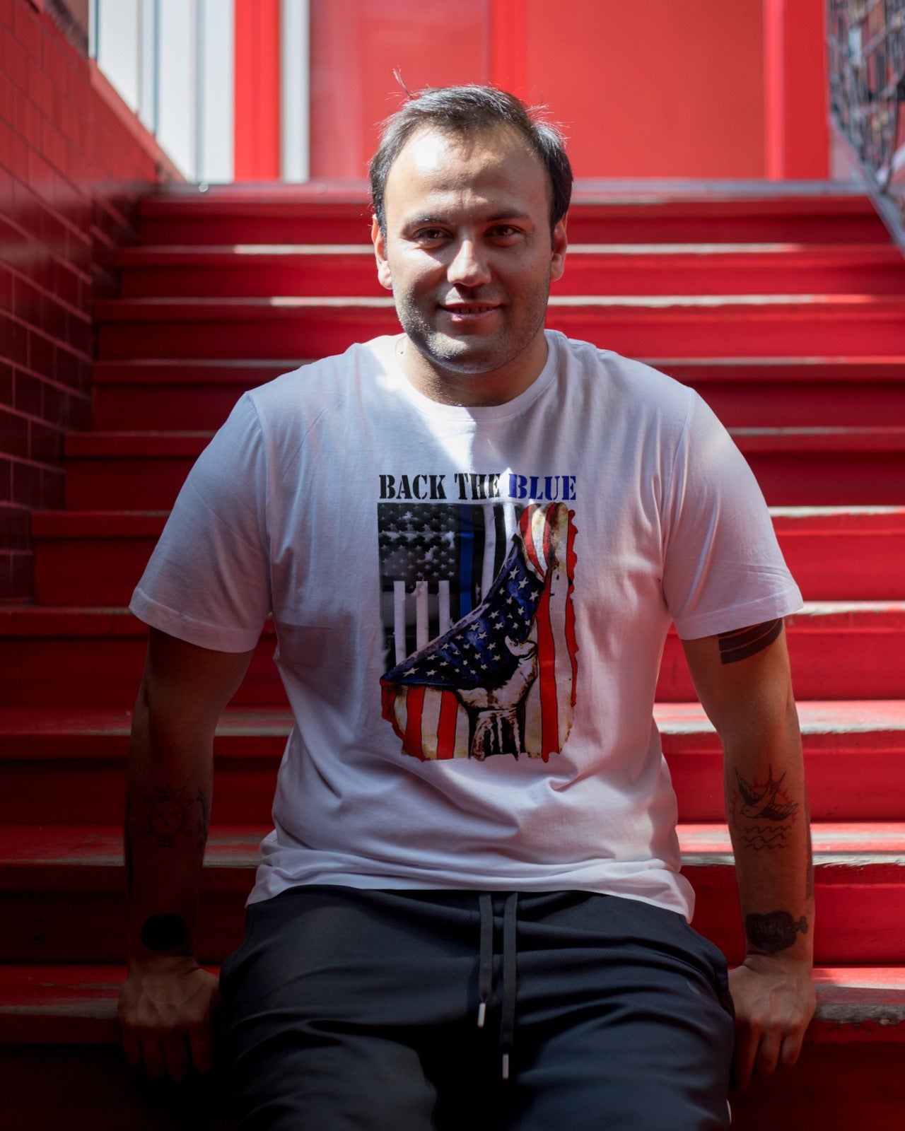 Back The Blue USA Flag