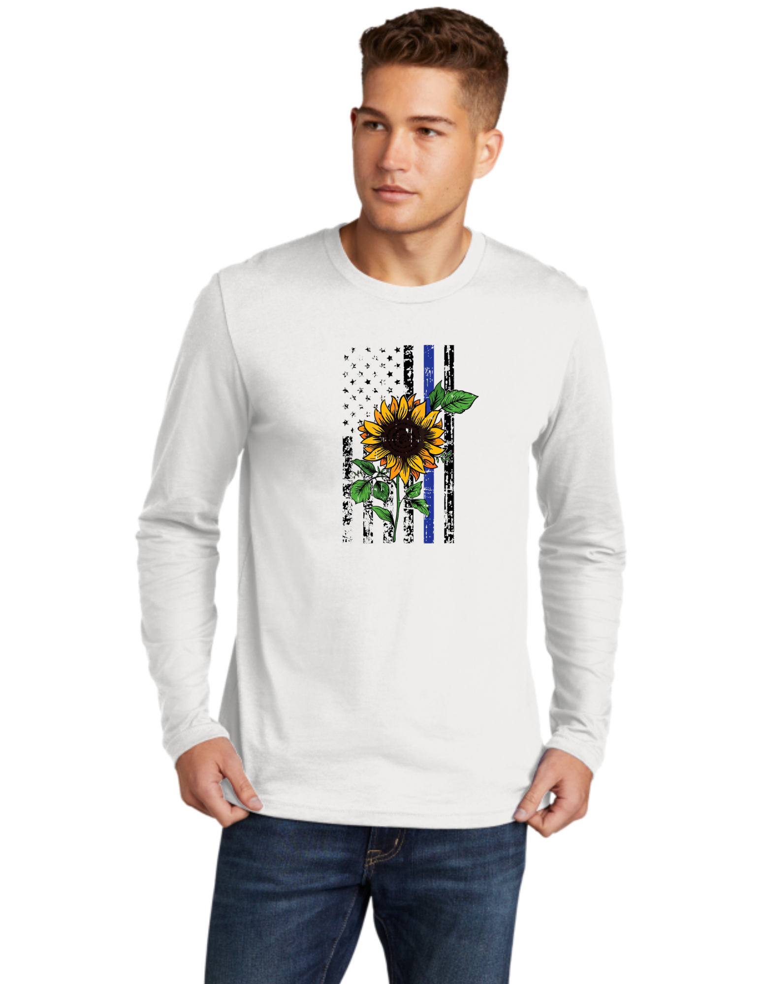 Sunflower Blue Line Flag