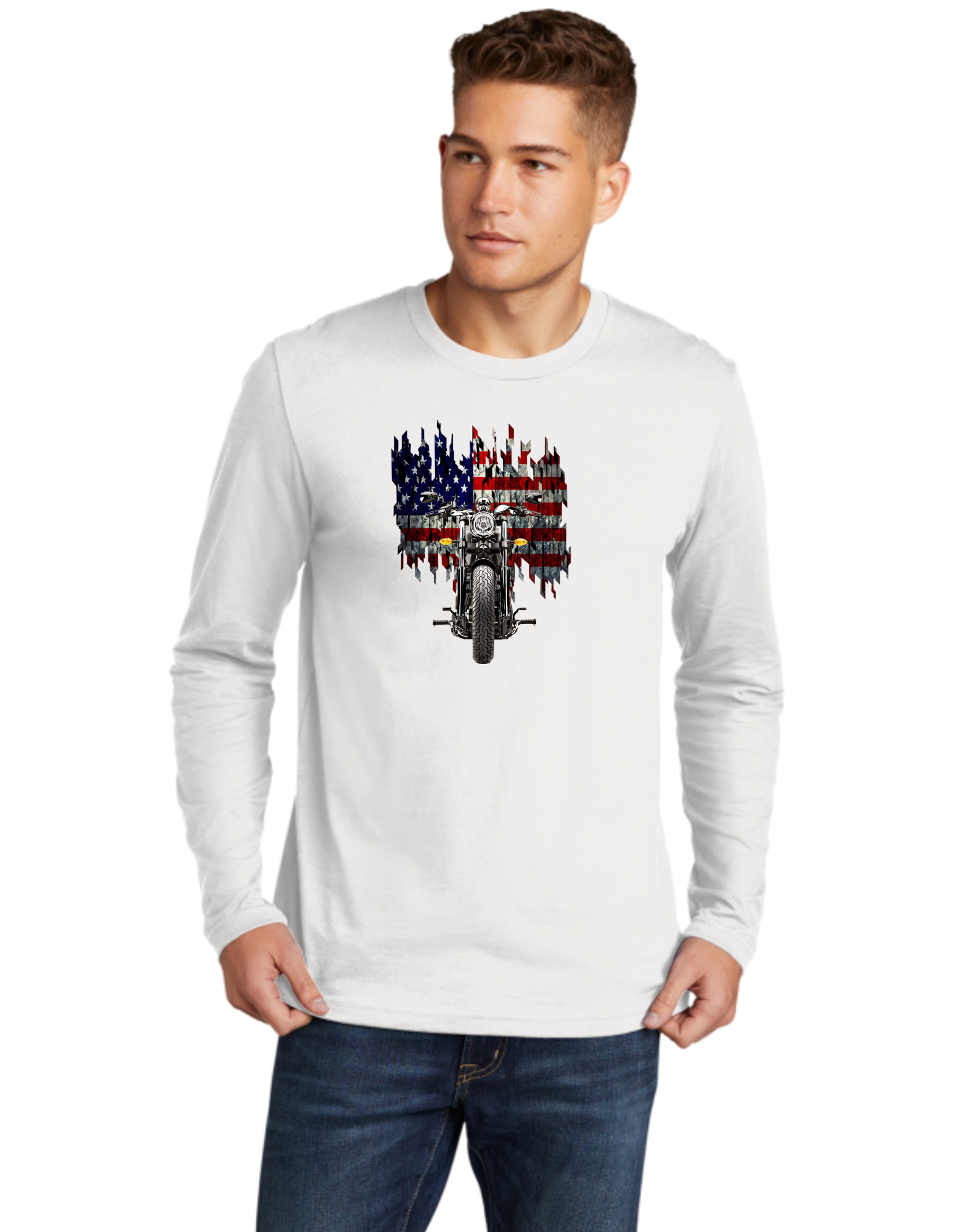 Motorcycle American Flag