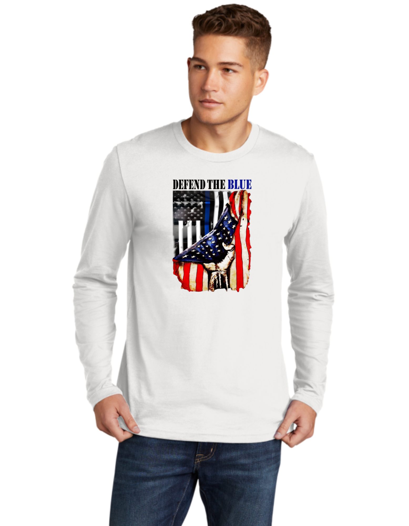 Defend The Blue USA Flag