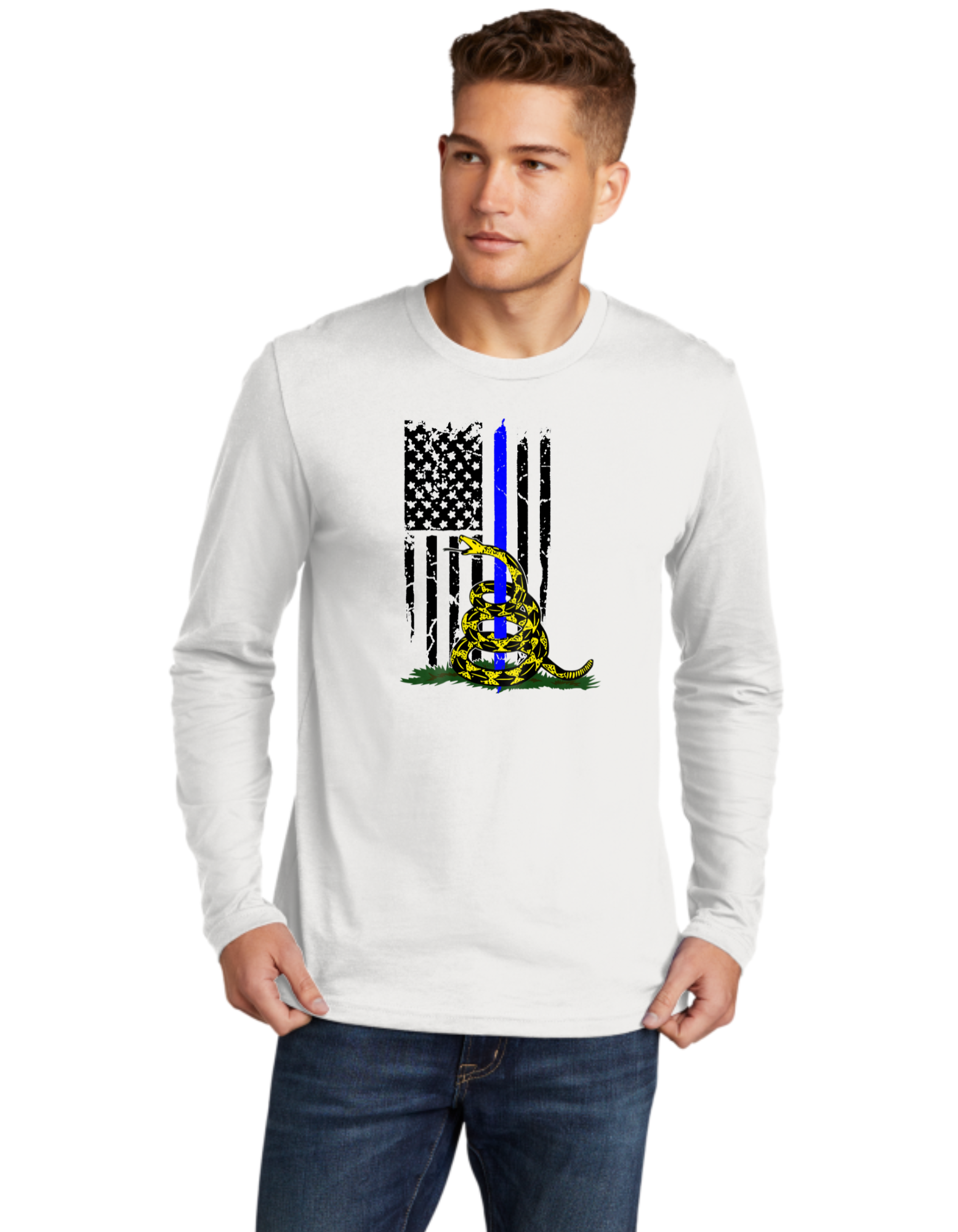 Don't Tread On Me Blue Line Flag