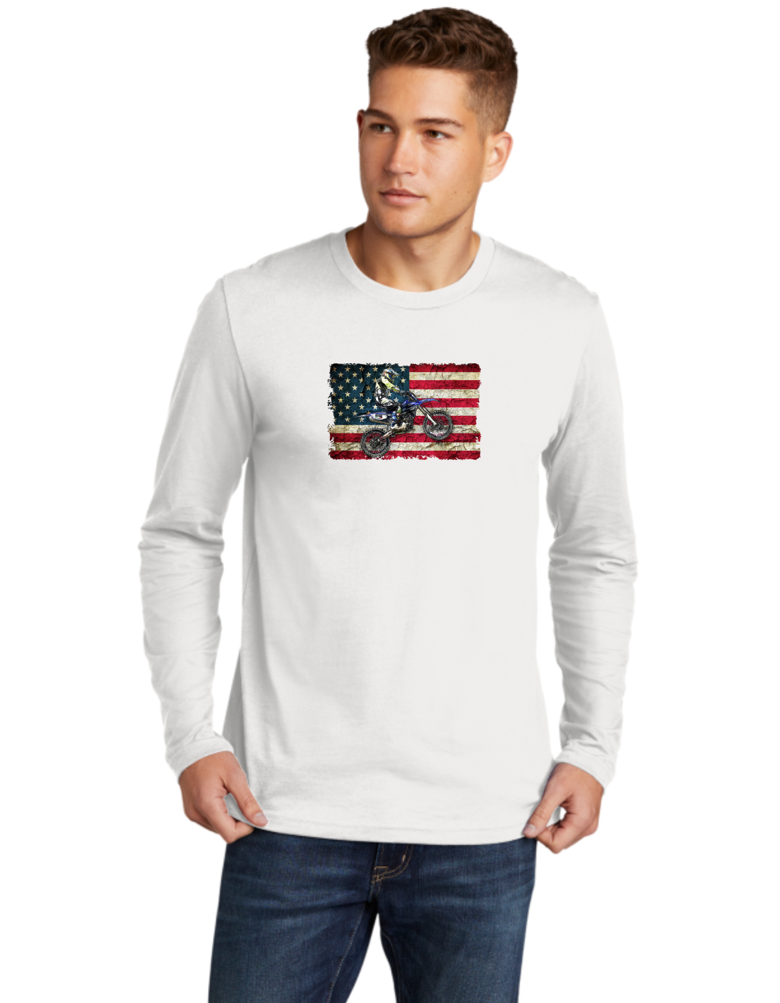 Motocross American Flag