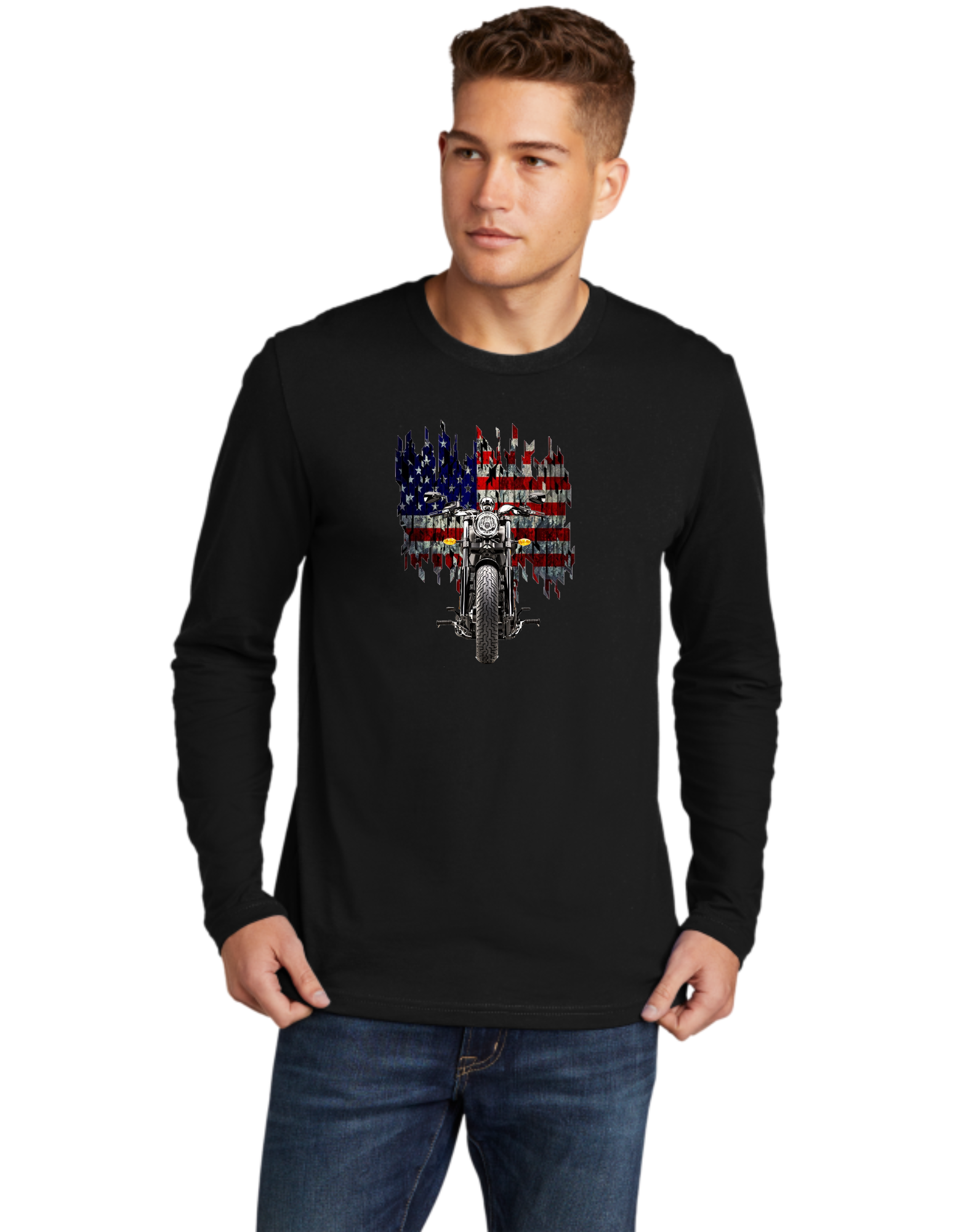 Motorcycle American Flag