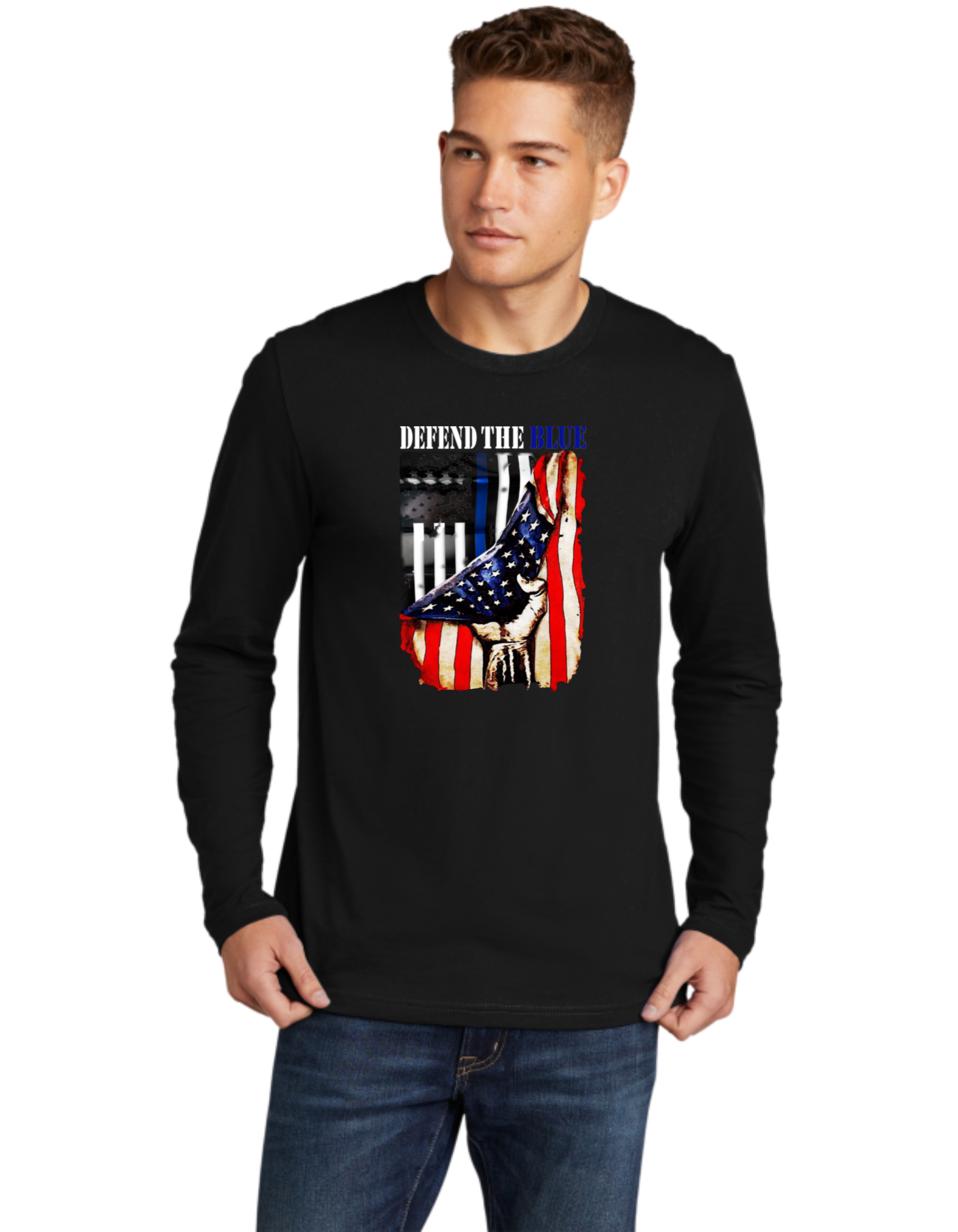 Defend The Blue USA Flag