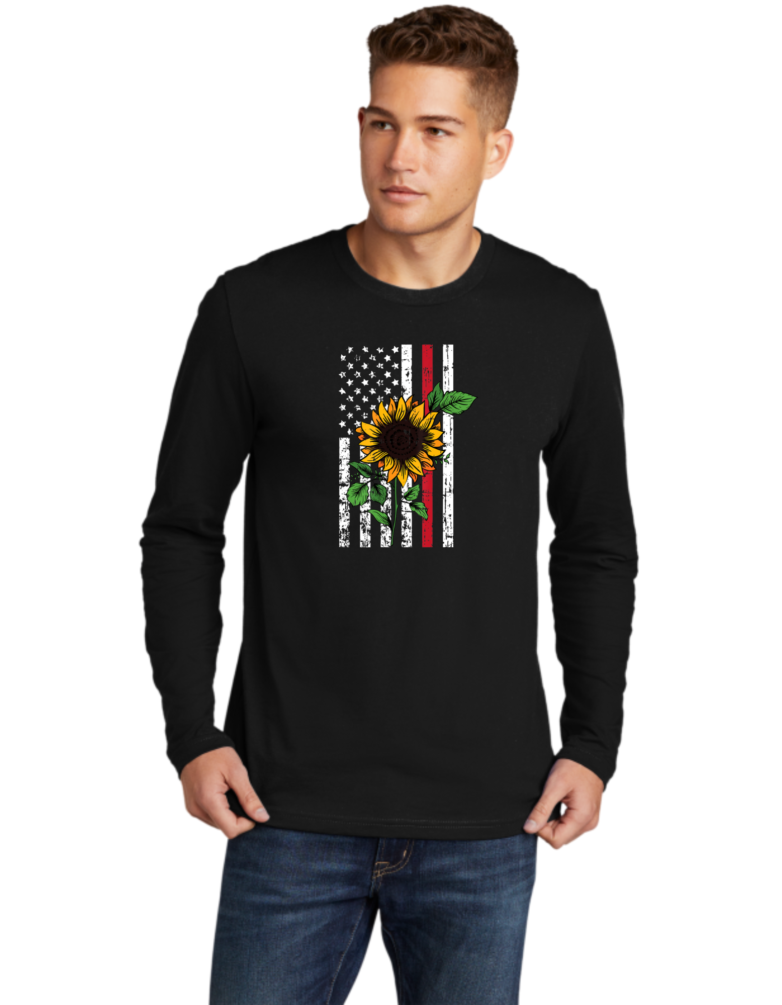 Sunflower Red Line Flag