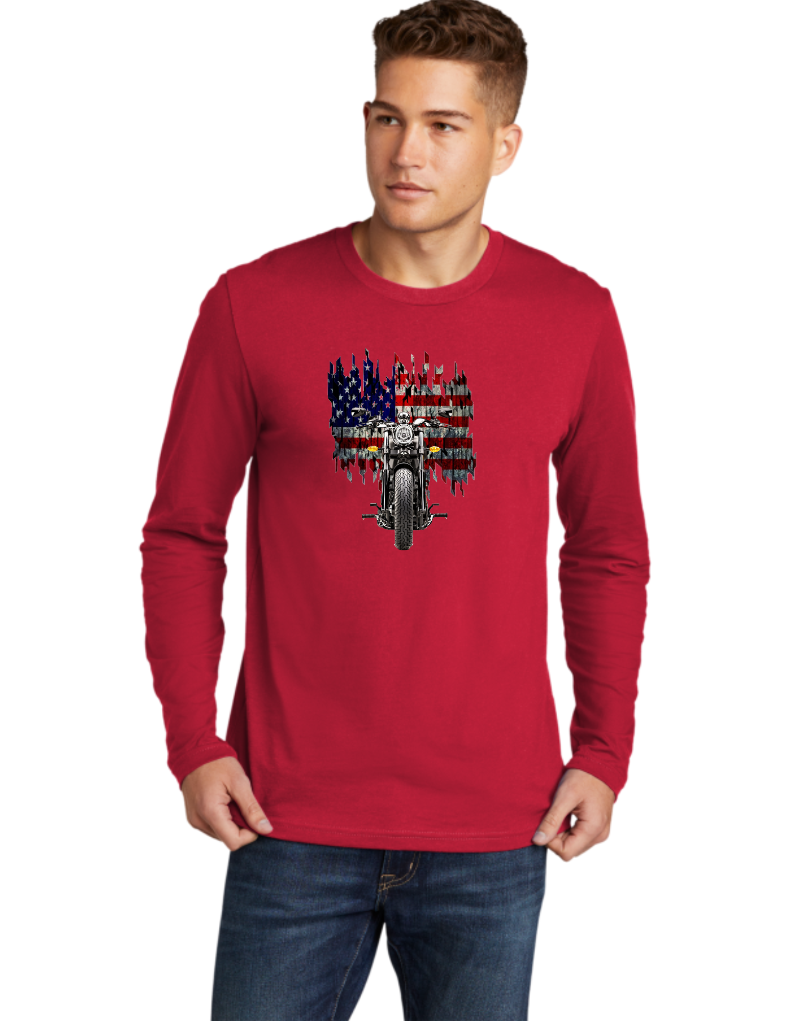 Motorcycle American Flag