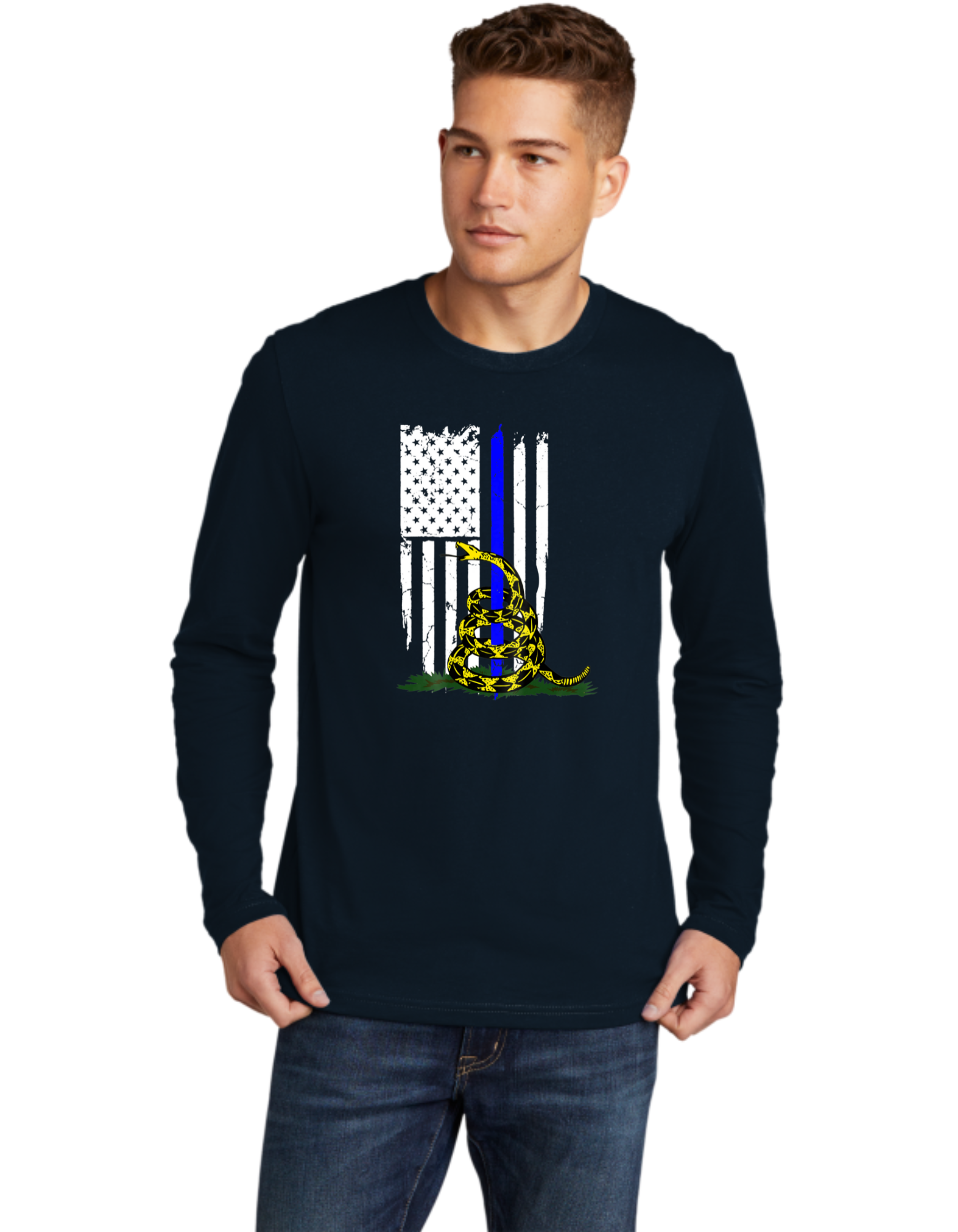 Don't Tread On Me Blue Line Flag