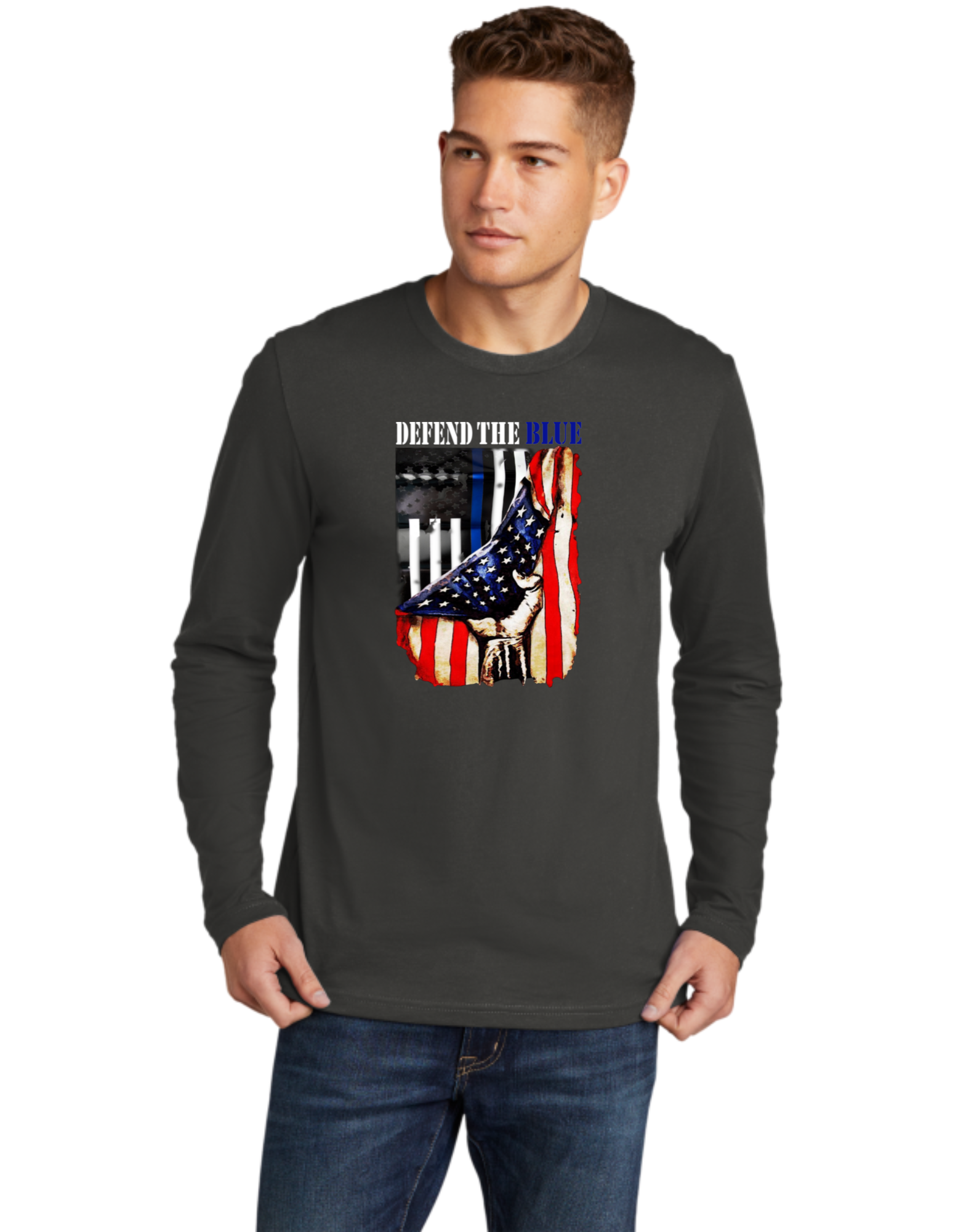 Defend The Blue USA Flag