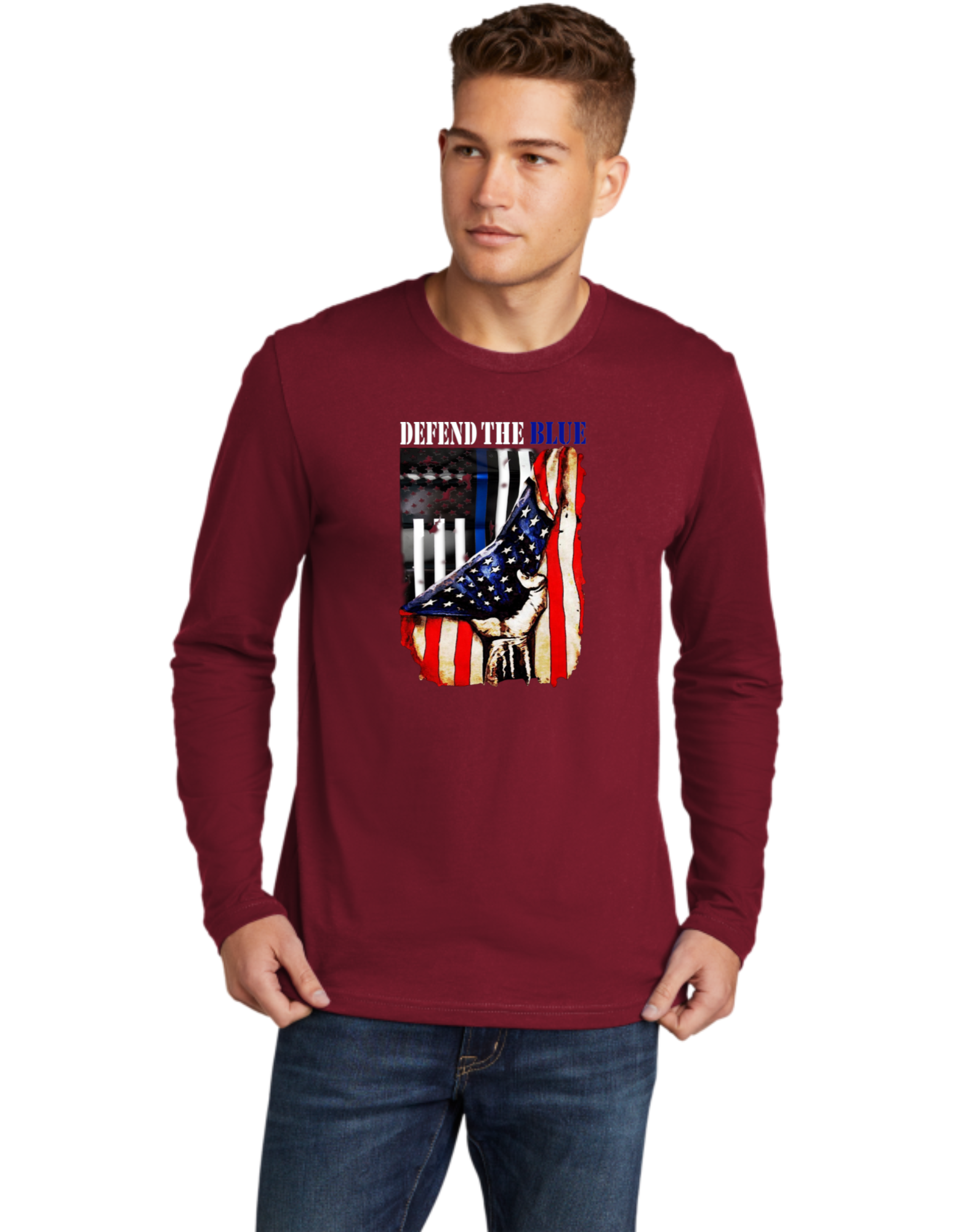 Defend The Blue USA Flag