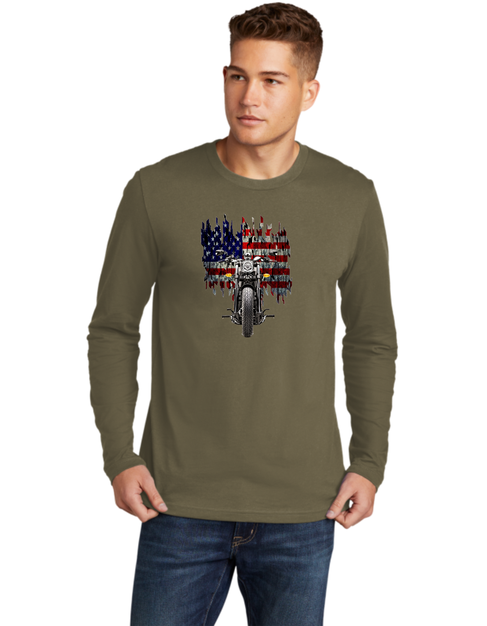 Motorcycle American Flag