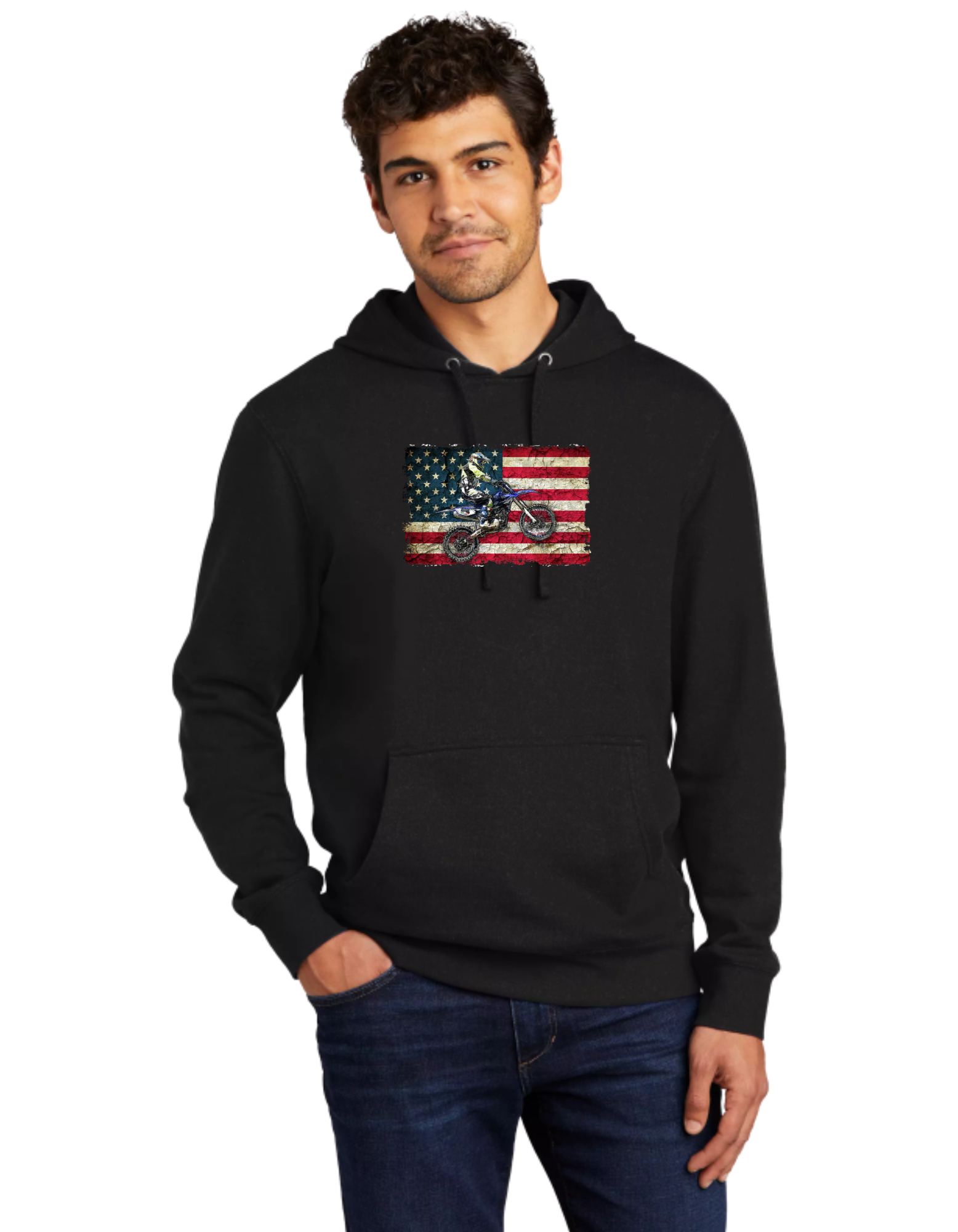 Motocross American Flag