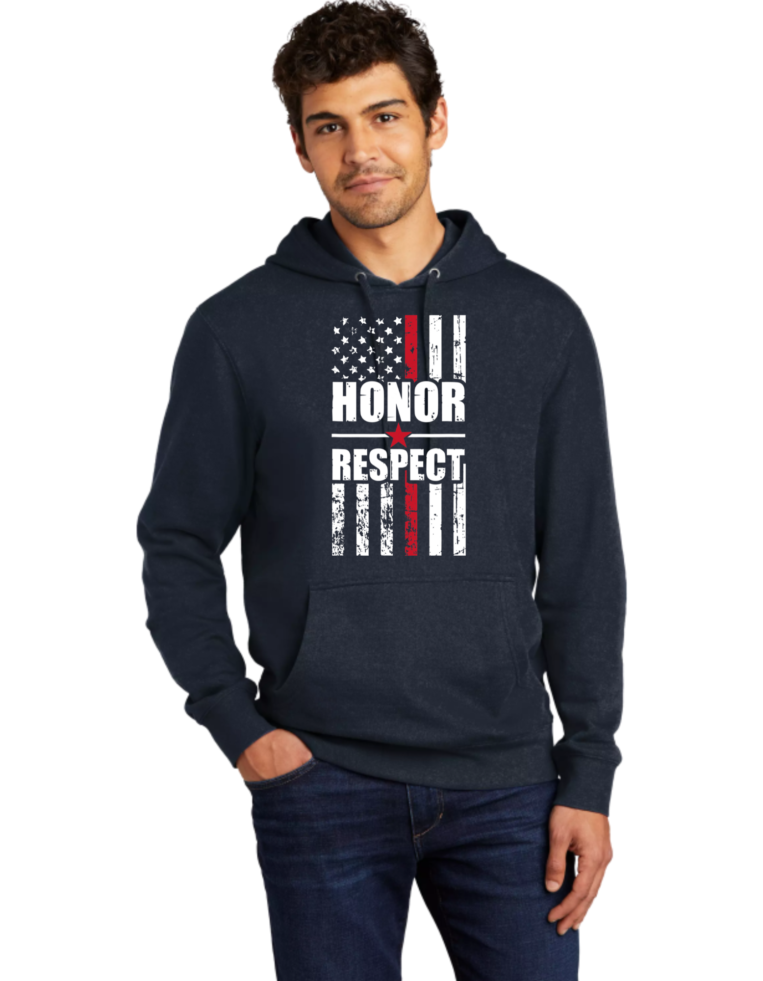 Honor Respect Red Line Flag