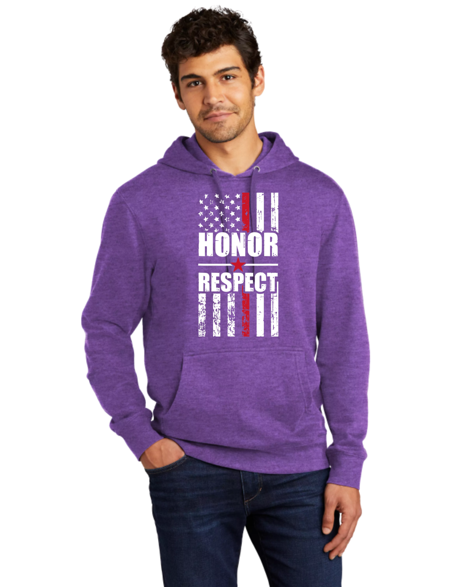 Honor Respect Red Line Flag