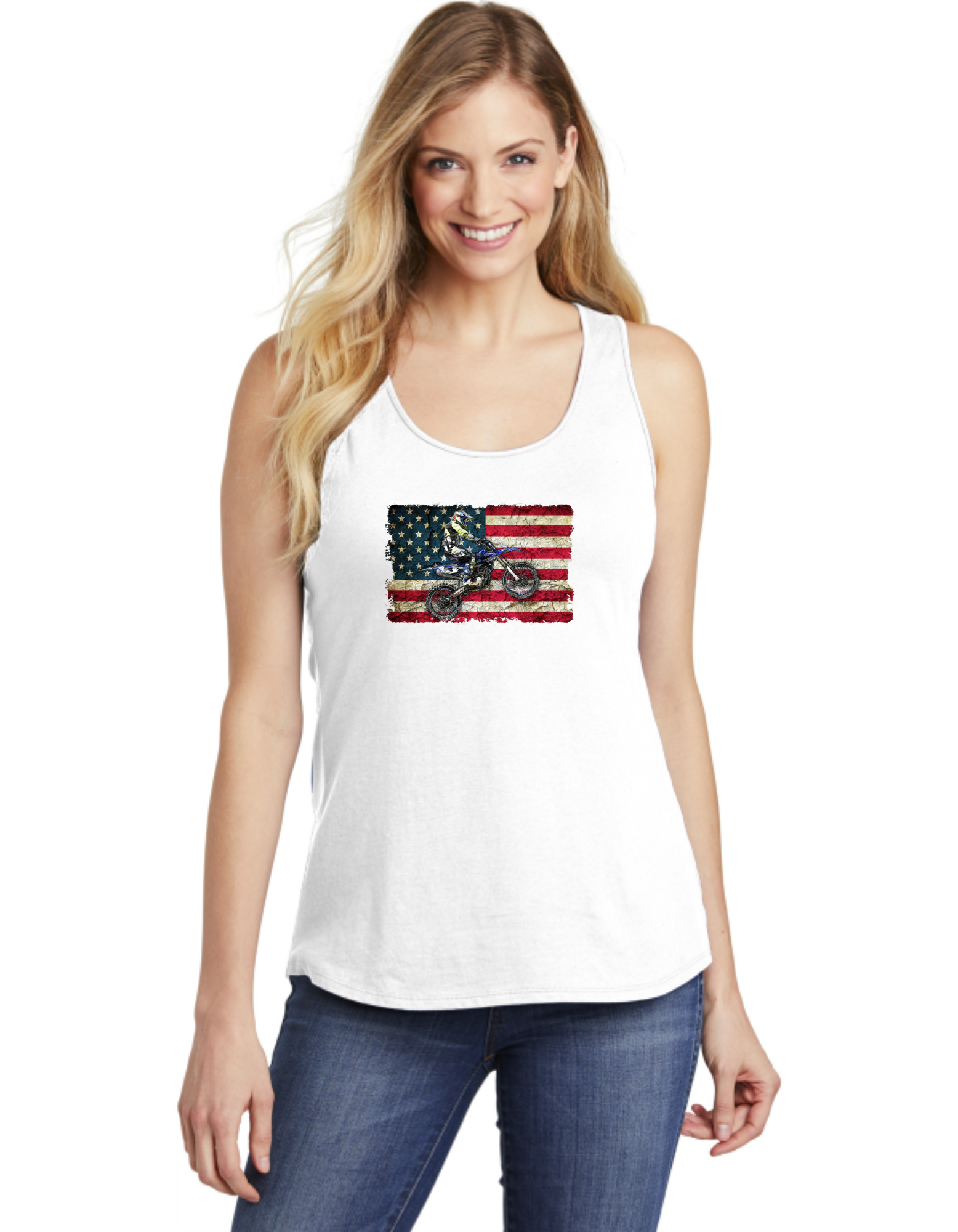 Motocross American Flag