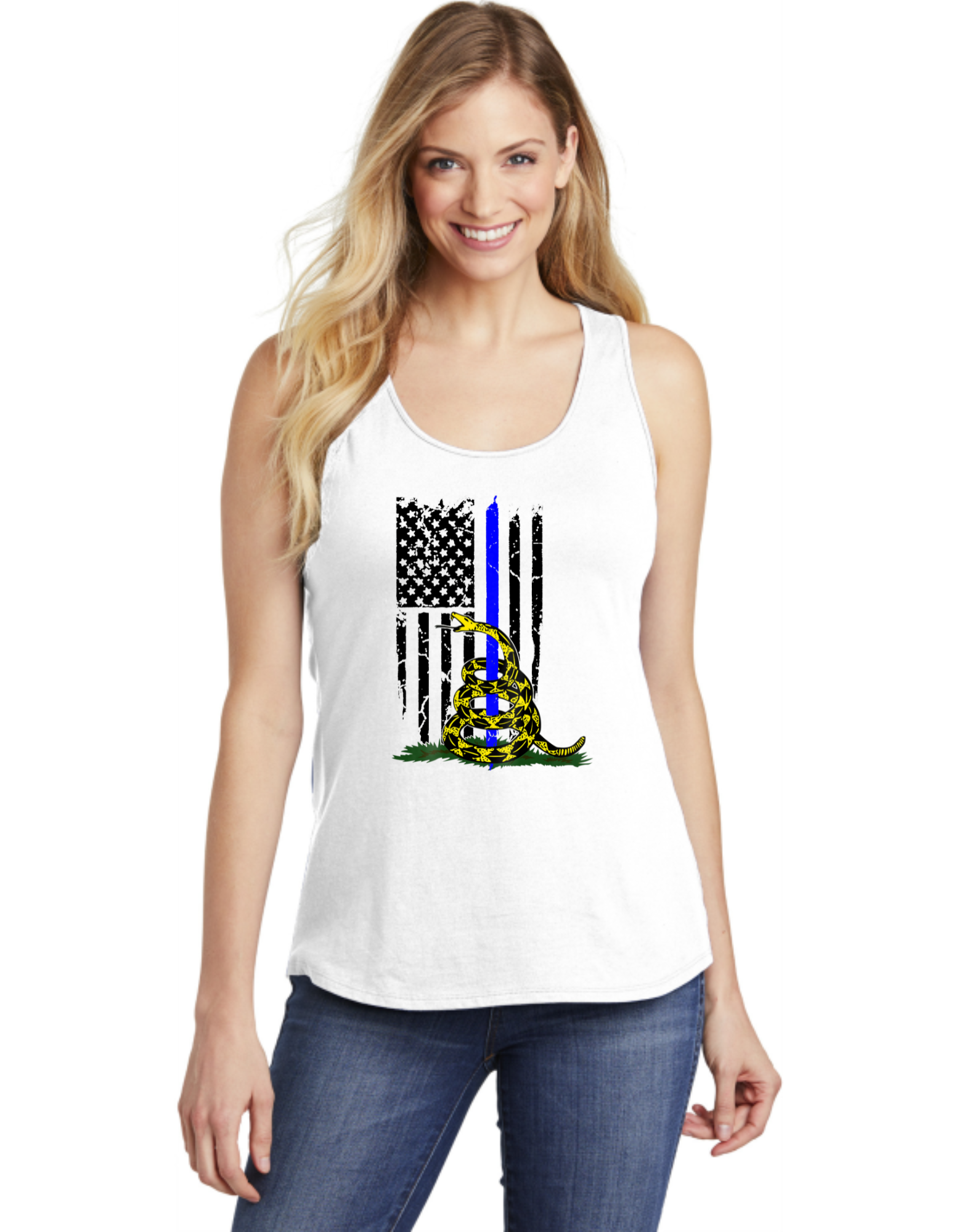 Don't Tread On Me Blue Line Flag