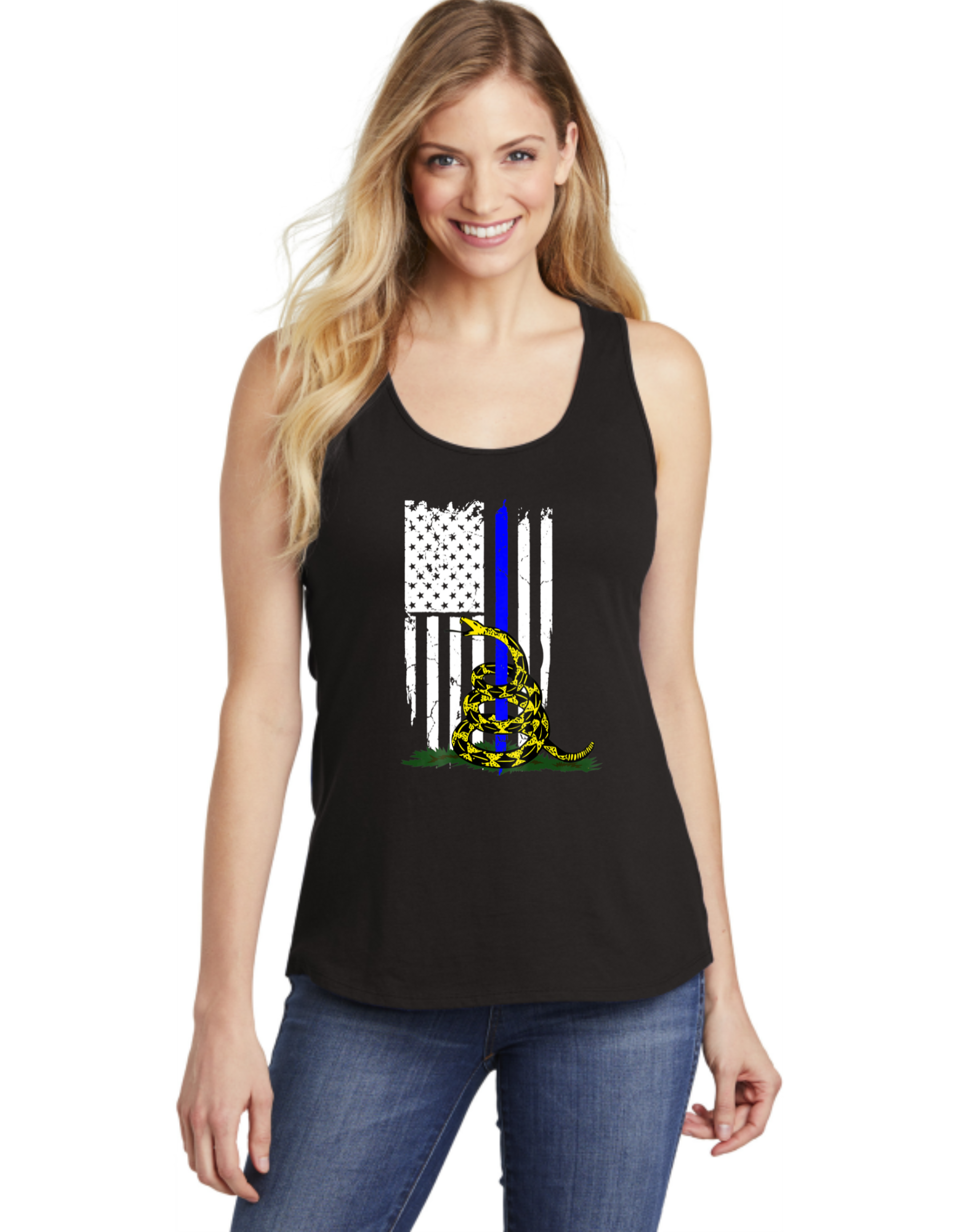 Don't Tread On Me Blue Line Flag