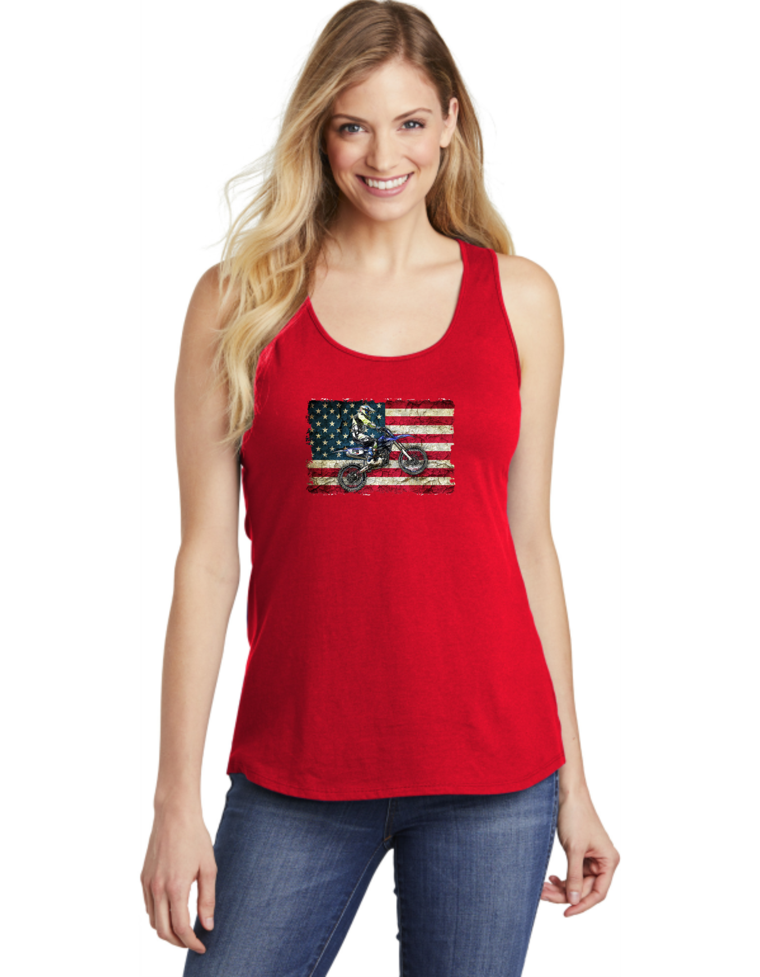 Motocross American Flag