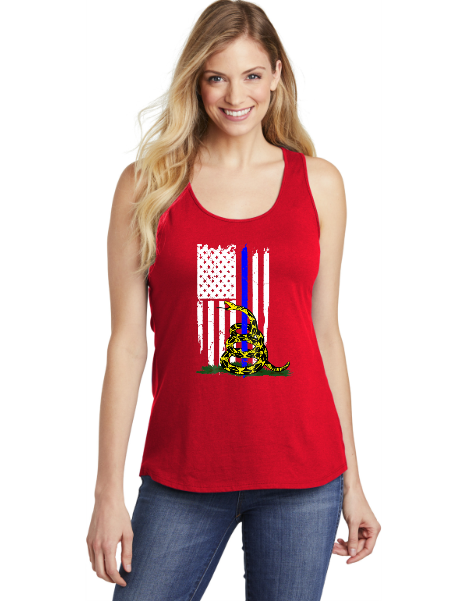 Don't Tread On Me Blue Line Flag