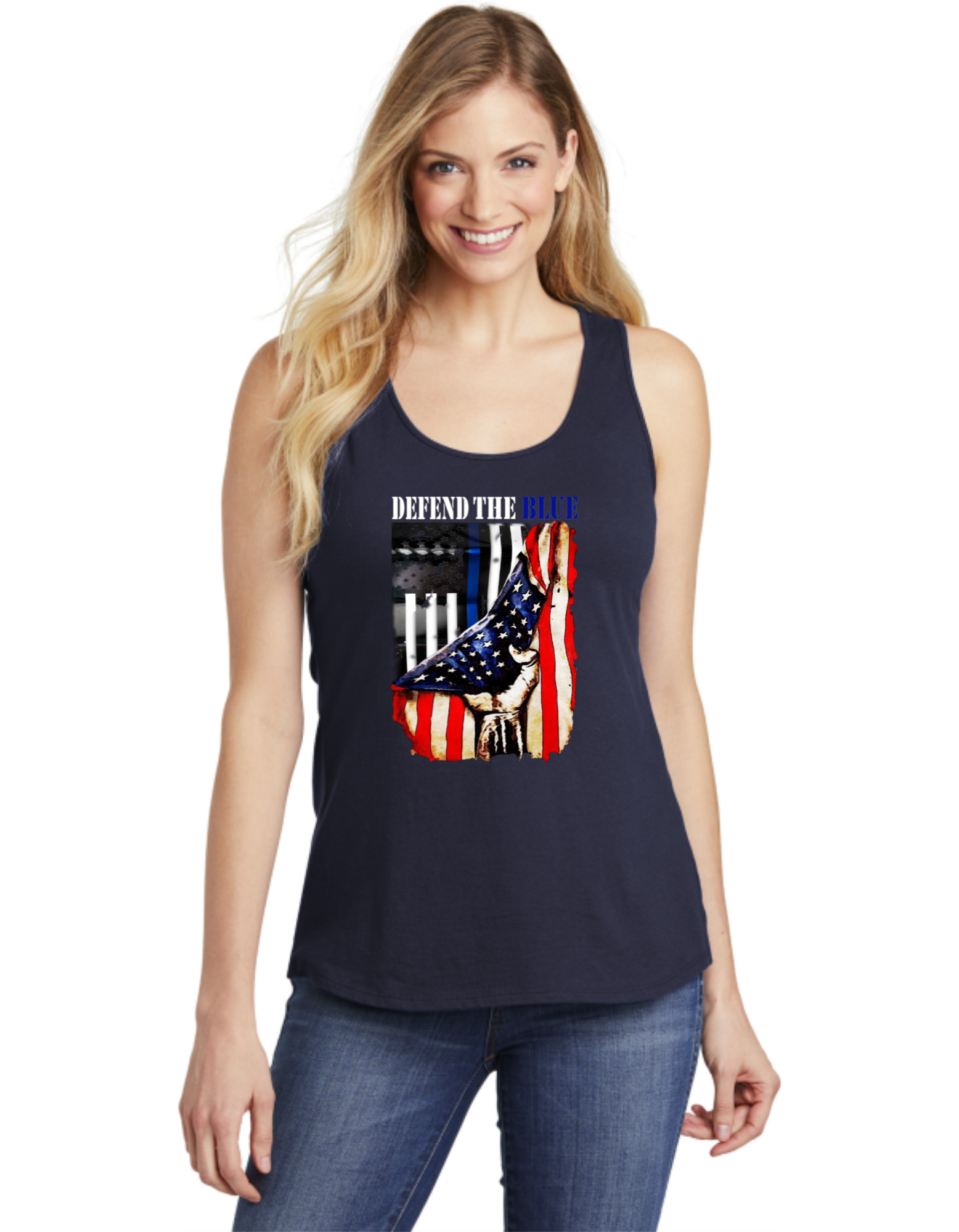 Defend The Blue USA Flag