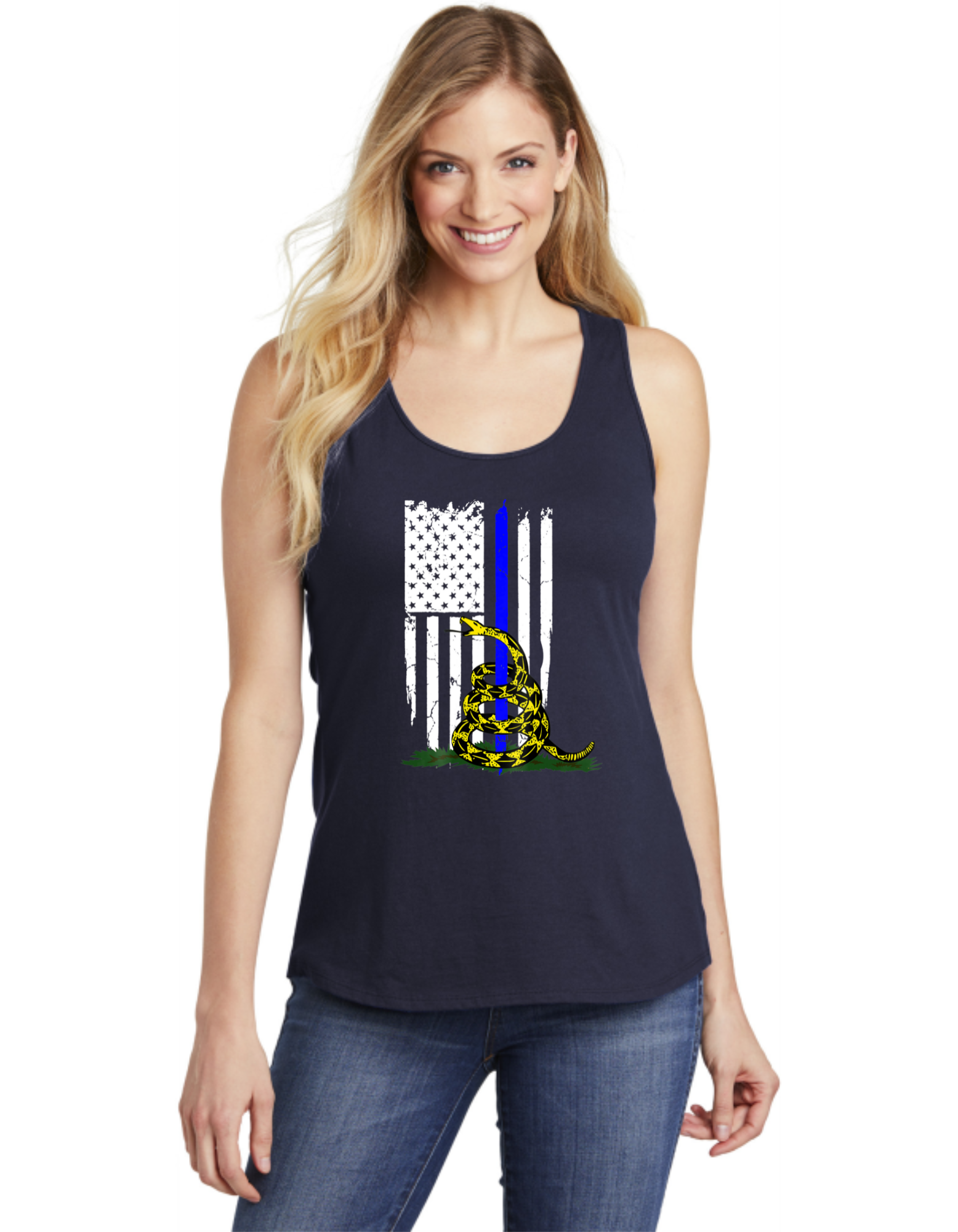 Don't Tread On Me Blue Line Flag