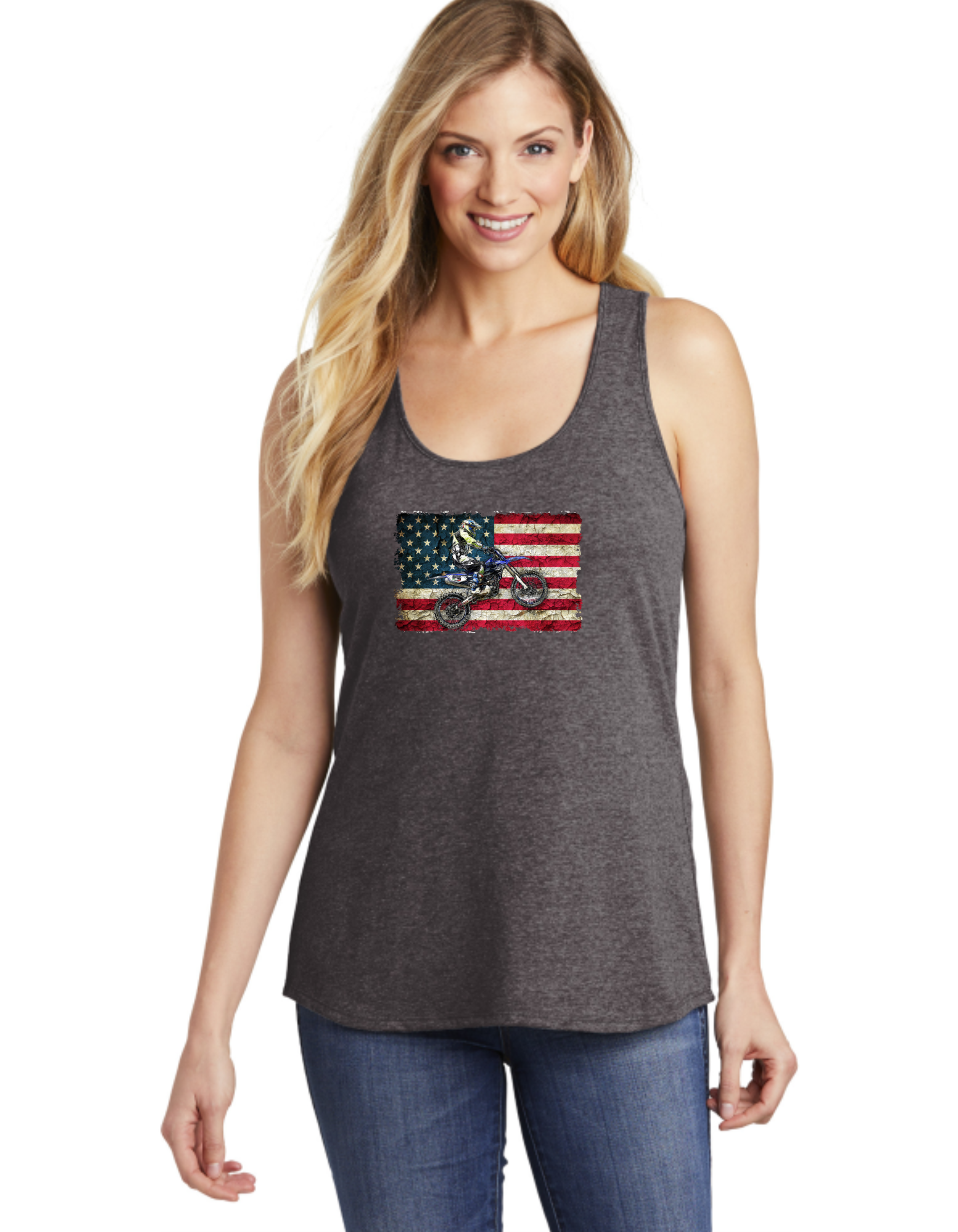 Motocross American Flag