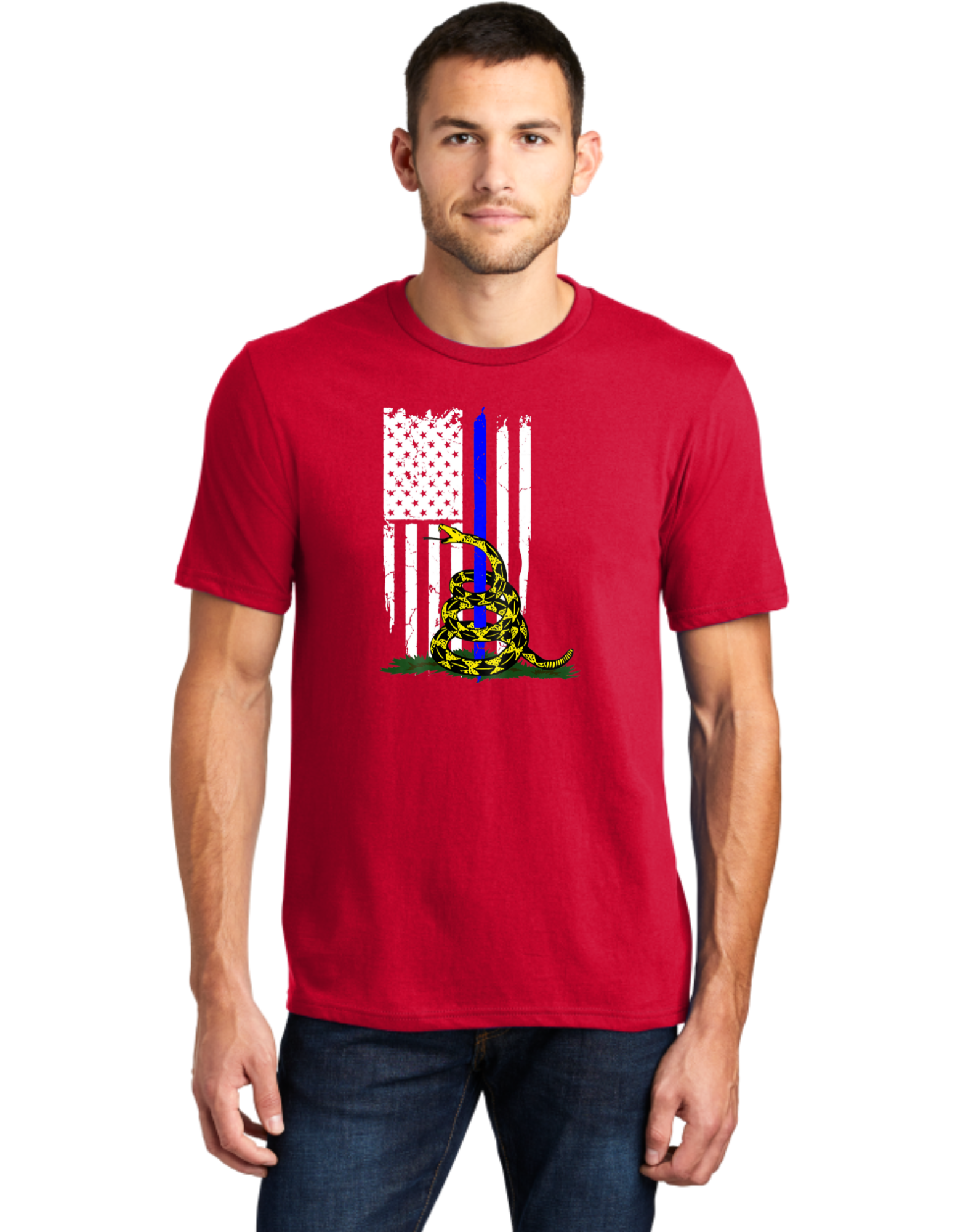 Don't Tread On Me Blue Line Flag