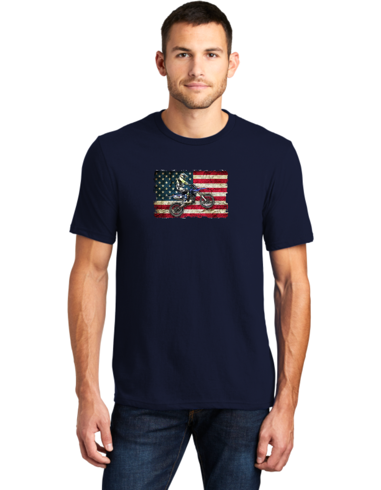 Motocross American Flag