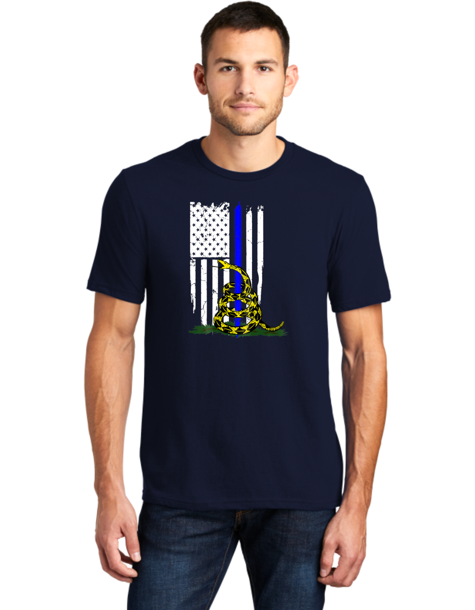 Don't Tread On Me Blue Line Flag