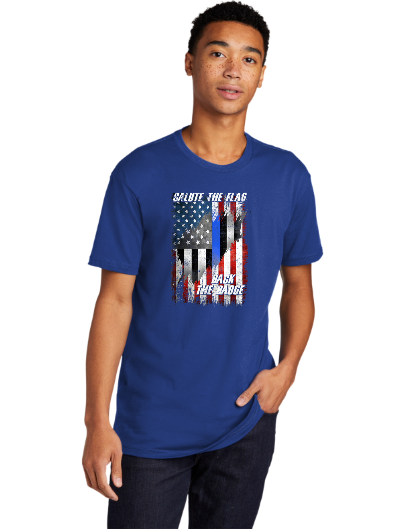 Salute The Flag Back The Badge
