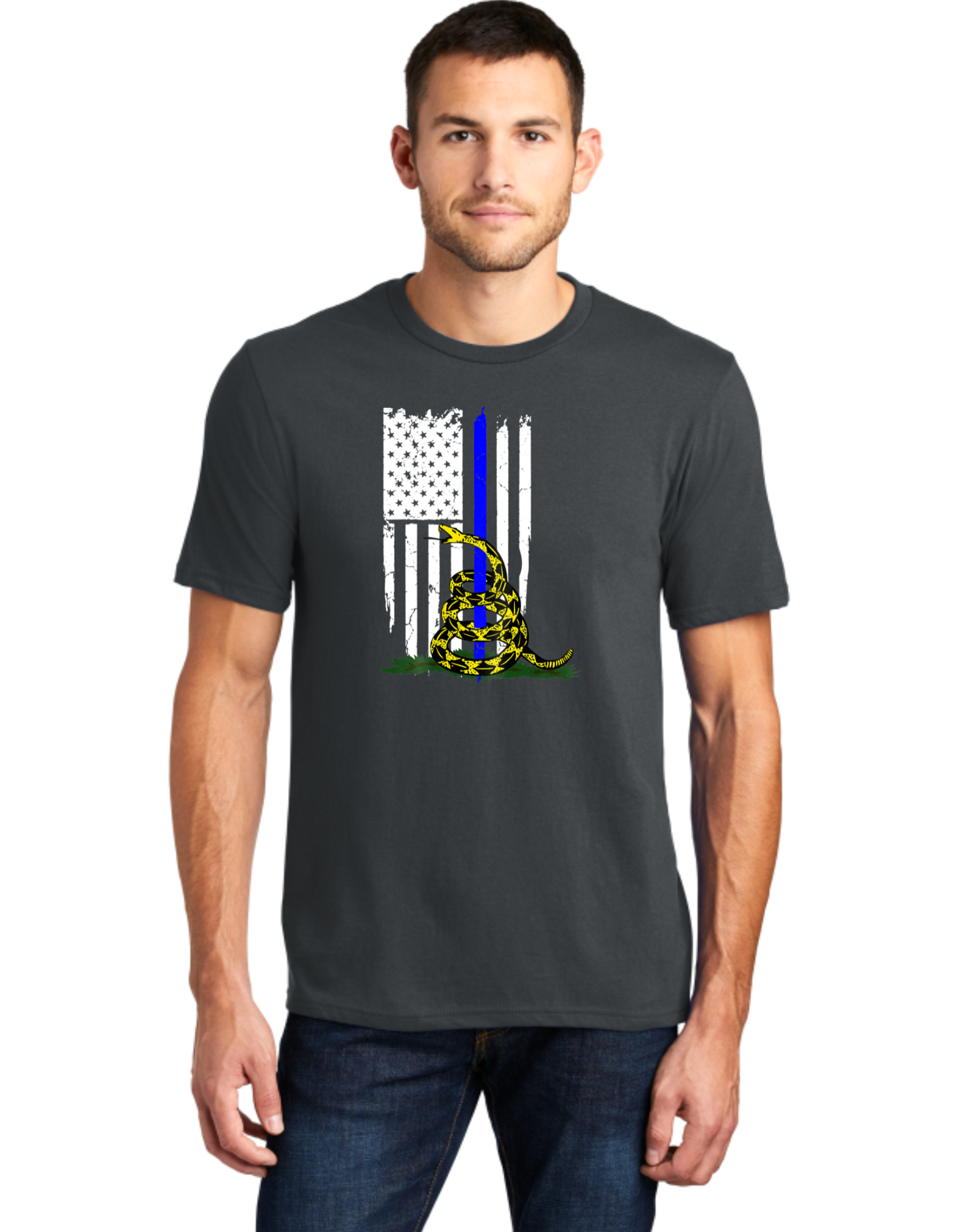 Don't Tread On Me Blue Line Flag