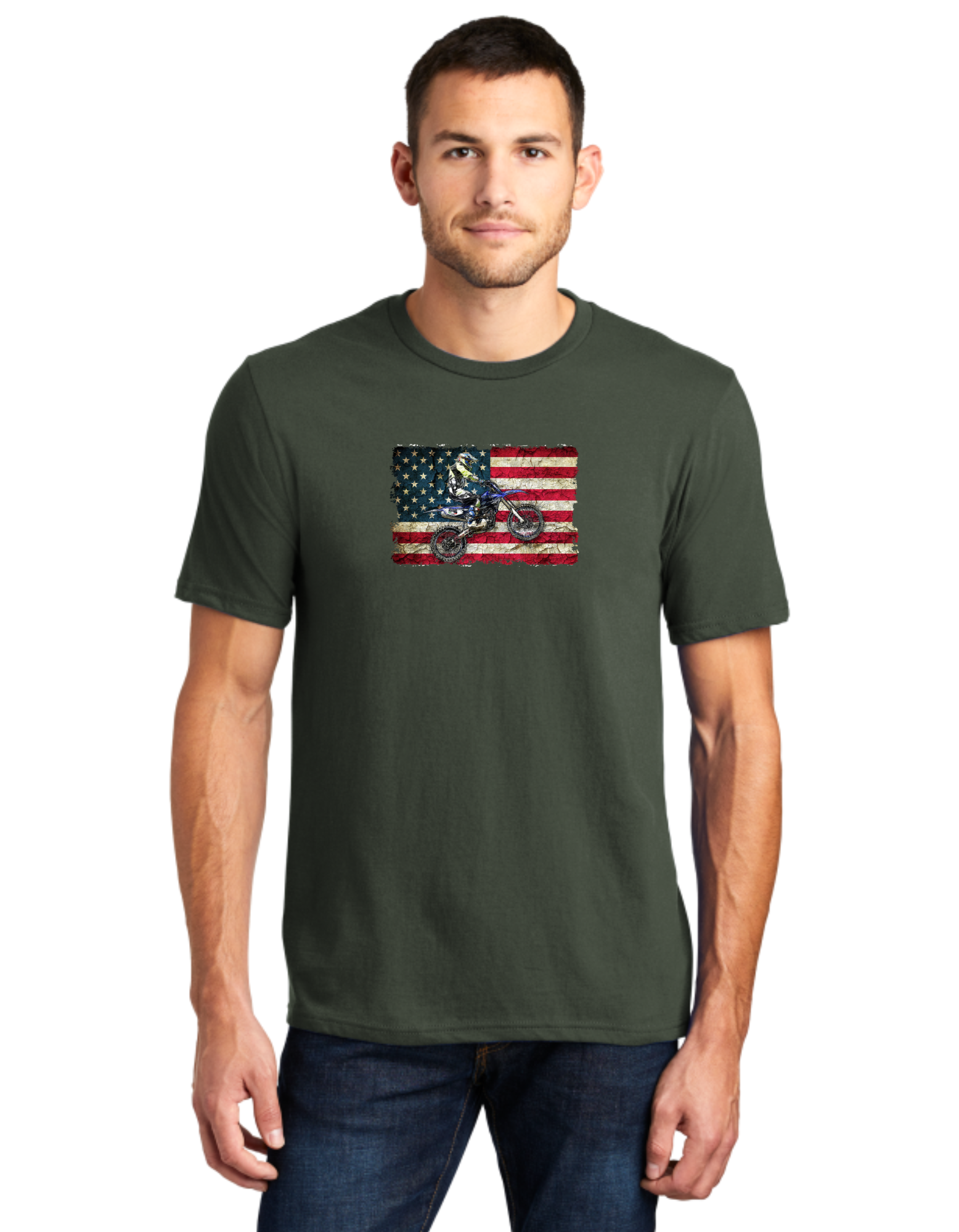 Motocross American Flag