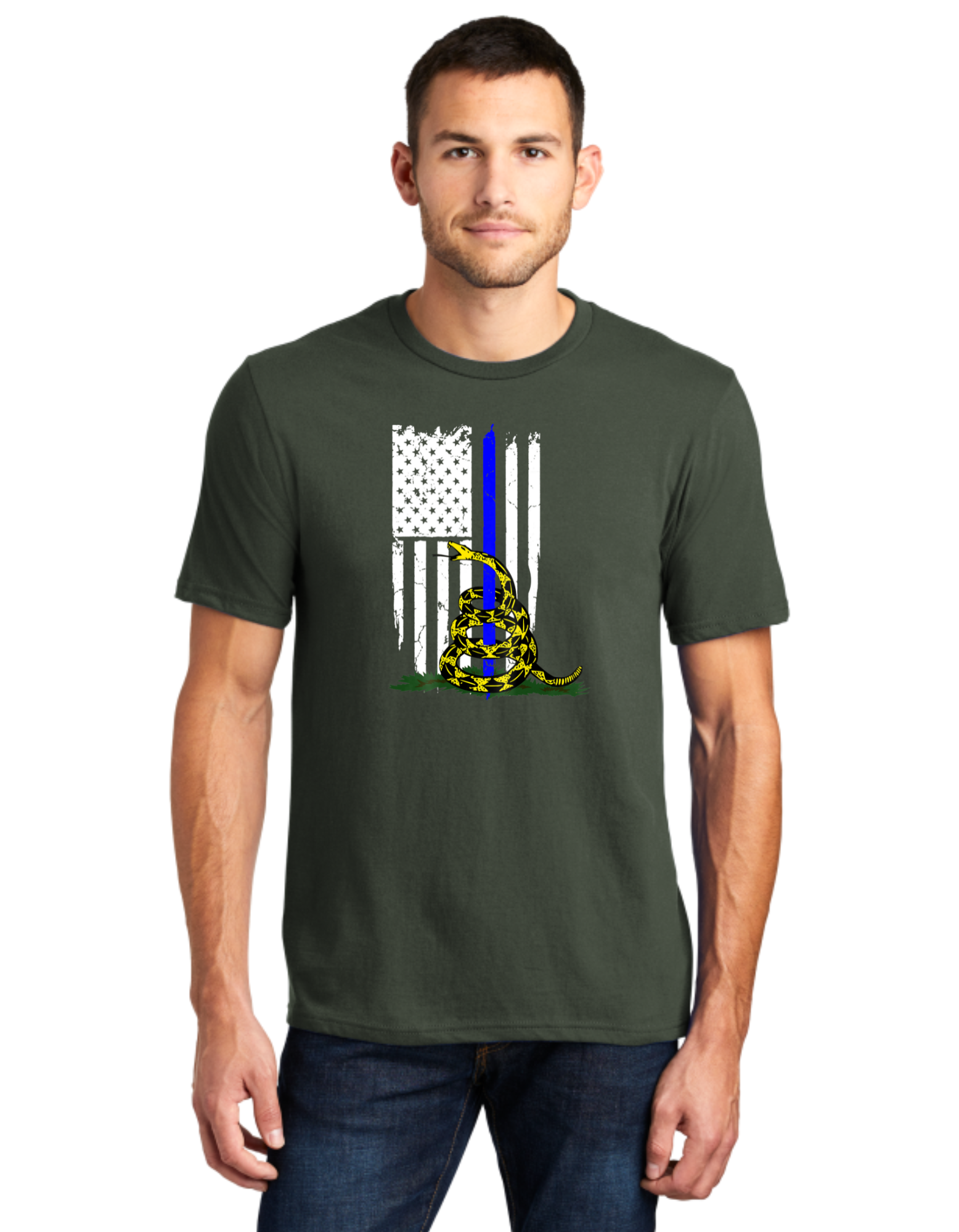 Don't Tread On Me Blue Line Flag