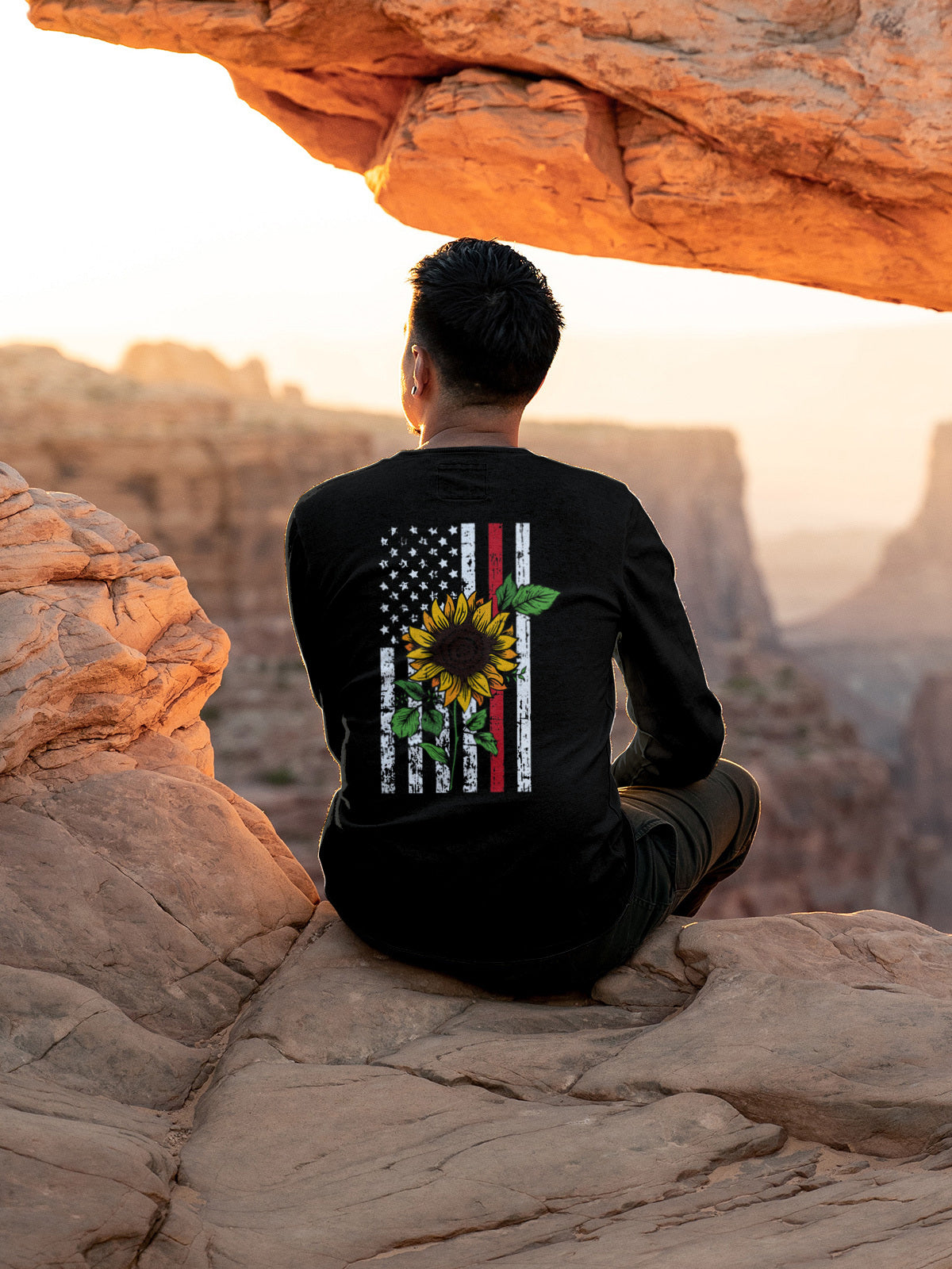 Sunflower Red Line Flag