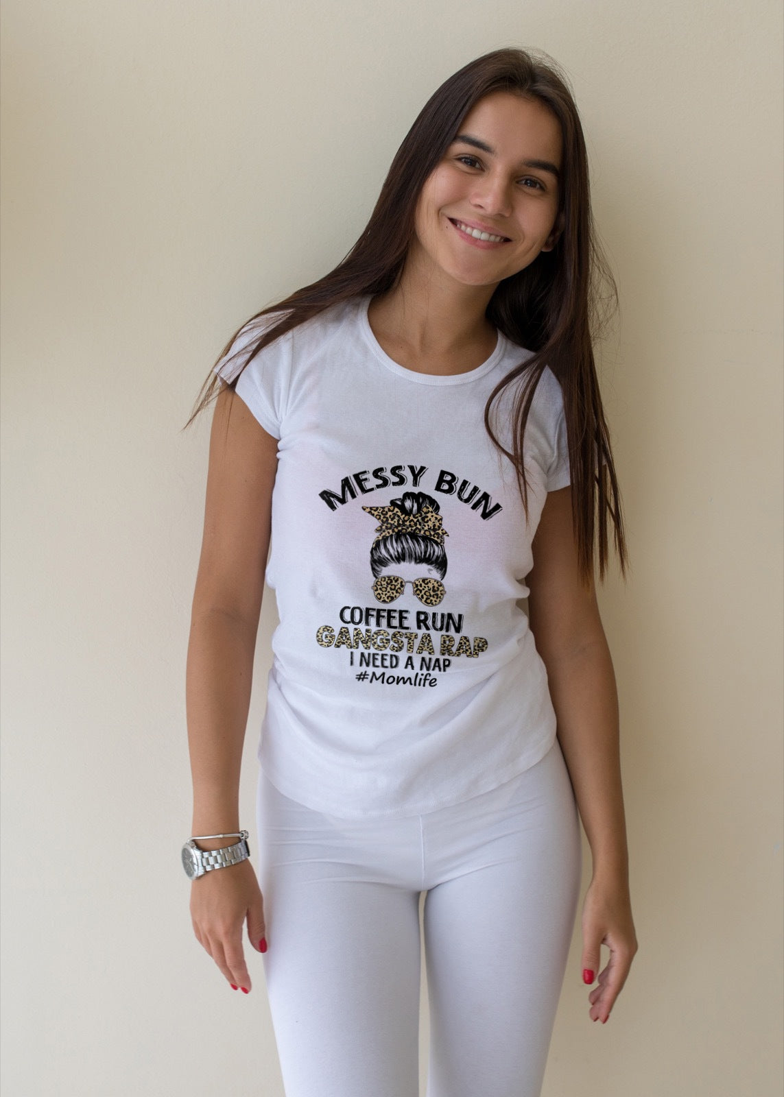 Messy Bun Gangsta Rap Mom Life