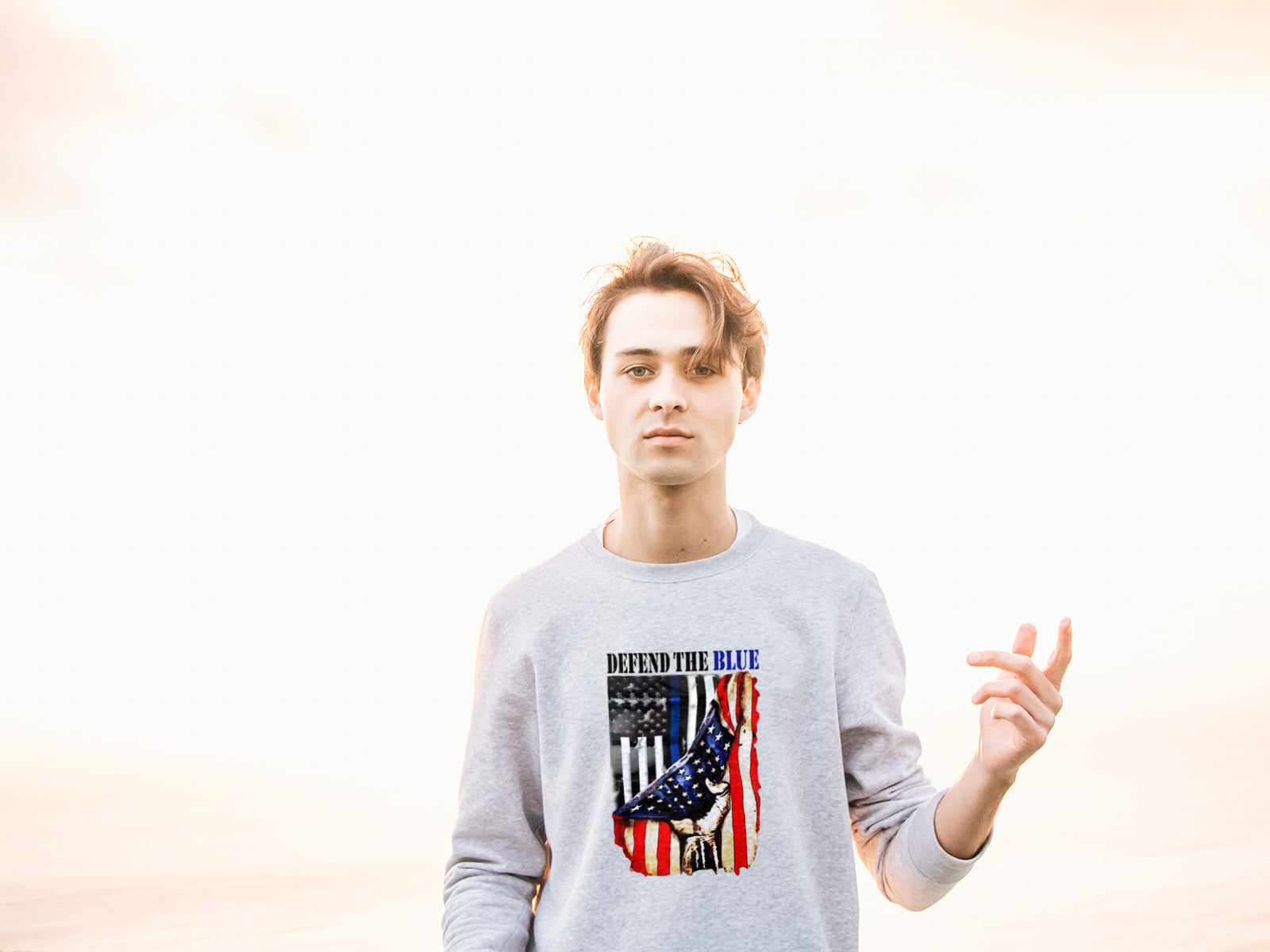 Defend The Blue USA Flag